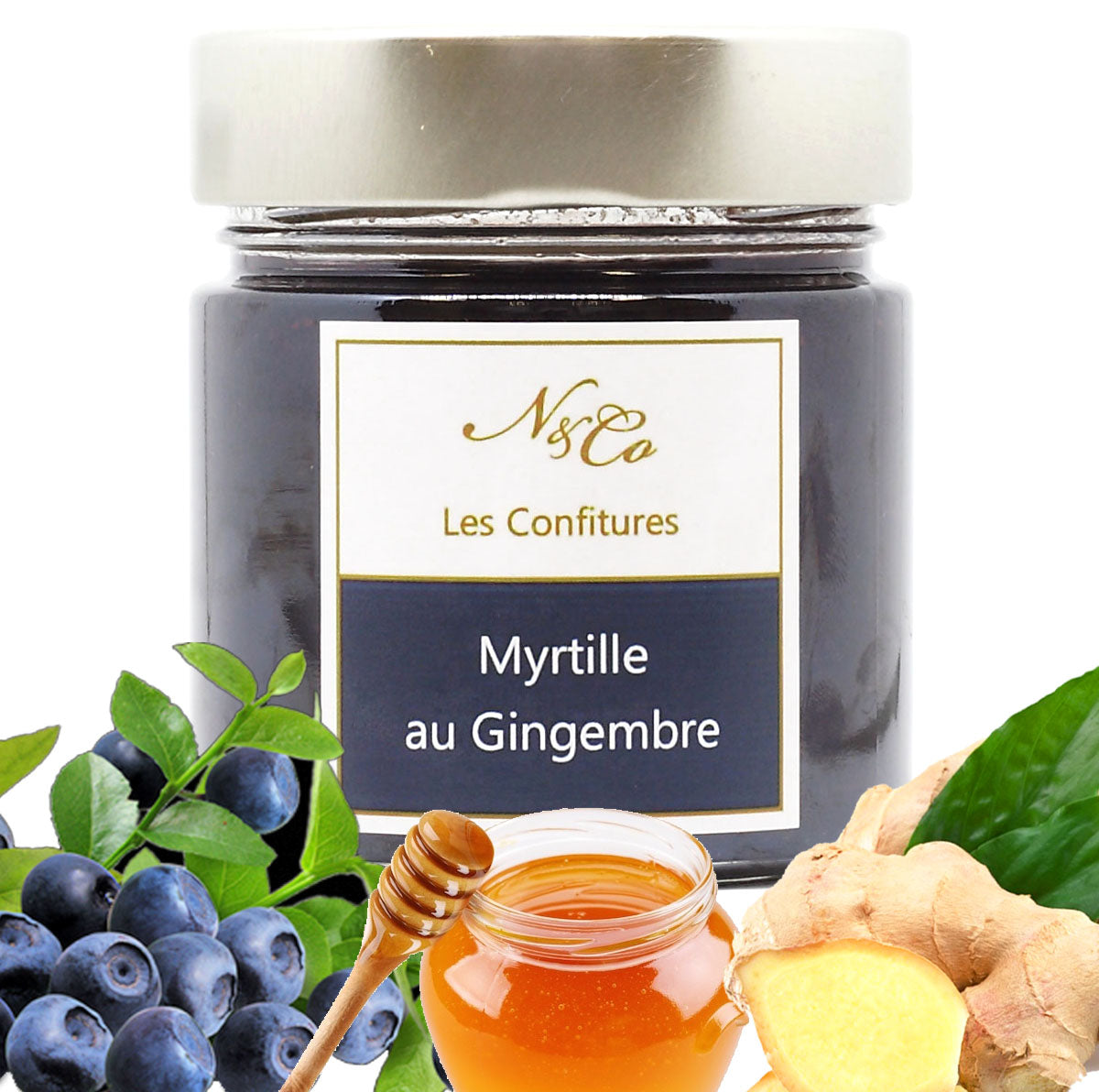 Confiture de Myrtille au Gingembre