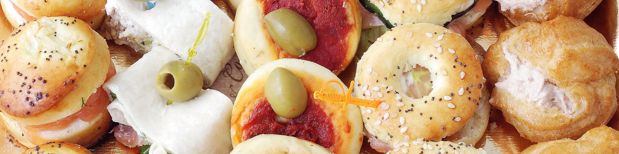 Mini bagel saumon mini pizza casher parvé