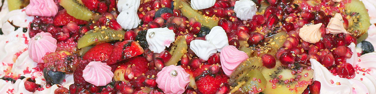Fruits garniture pavlova gâteau